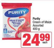 Purity Cream Of Maize Assorted-400g Each