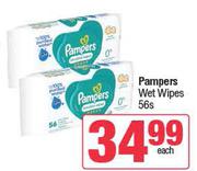 Pampers Wet Wipes-56s Each