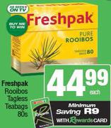 Freshpak Rooibos Tagless Teabags-80's Pack