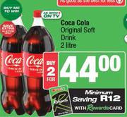 Coca-Cola Original Soft Drink-For 2 x 2Ltr