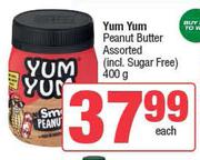 Yum Yum Peanut Butter Assorted (Incl. Sugar Free)-400g
