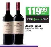 Jakkalsvlei Merlot Or Pinotage-750ml Each