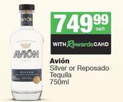 Avion Silver Or Reposado Tequila-750ml Each
