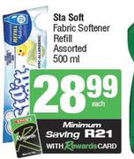 Sta-Soft Fabric Softener Refill Assoretd-500ml