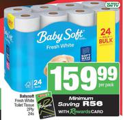 Babysoft Fresh White  Toilet Tissue 2Ply-24s Per Pack