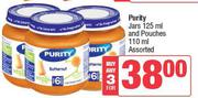 Purity jars 125ml And Pouches 100ml Assorted-For Any 3