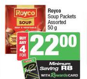 Royco Soup Packets Assorted-For Any 4 x 50g 