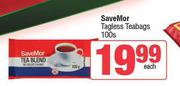 Save Mor Tagless Teabags-100s Pack
