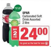 Spar Carbonated Soft Drink Assorted-For 2 x 2Ltr