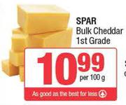 Spar Bulk Cheddar 1st Grade-Per 100g