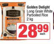 Golden Delight Long Grain White Parboiled Rice-2kg 