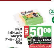 Spar Individually Wrapped Cheese Slices-For 2 x 200g