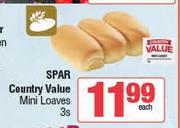 Spar Country Value Mini Loaves-3s Pack