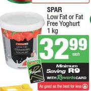 Spar Low Fat Or Fat Free Yoghurt-1kg Each