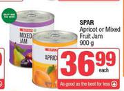 Spar Apricot Or Mixed Fruit Jam-900g Each