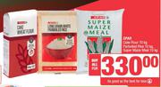 Spar Cake Flour 10kg, Parboiled Rice 10kg, Super Maize Meal 10kg-For All