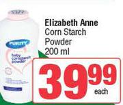 Elizabeth Anne Corn Starch Powder-200ml 