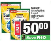 Sunlight Dishwashing Liquid Refill Pouch-For 2 x 750ml