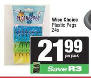 Wise Choice Plastic Pegs-24's Pack