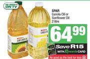 Spar Canola Oil Or Sunflower Oil-2Ltr Each