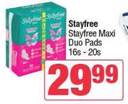 Stayfree Stayfree Maxi Duo Pads-16s/20s Pack