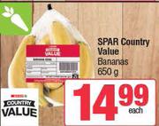 Spar Country Value Bananas-650g Each