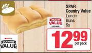 Spar Country Value Lunch Buns-6 Per Pack