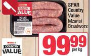Spar Country Value Mzansi Braaiwors-Per kg