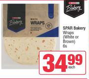 Spar Bakery Wraps (White Or Brown)-6's Pack Each