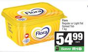 Flora Regular Or Light Fat Spread Tub-1Kg