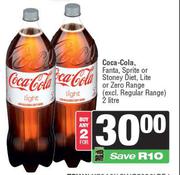 Coca Cola, Fanta,Sprite Or Stoney Diet,Lite Or Zero Range-For 2 x 2L