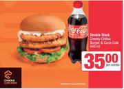 Double Stack Cheeky Chikka Burger & Coca Cola 440ml-Per Combo