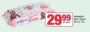 Johnson's Baby Wipes-56s Or 72s Per Pack