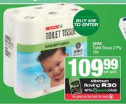 Spar Toilet Tissue 2 Ply-18s Per Pack