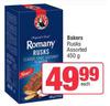 Bakers Rusks Assorted-450g Each