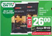 Spar Macaroni Or Spaghetti-For 2 x 500g