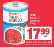 Spar Tomato & Onion Mix-410g Each