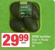 Spar Freshline Ripe 'n Ready Avocado-4's Pack