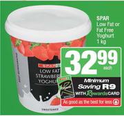 Spar Low Fat Or Fat Free Yoghurt-1 kg Each