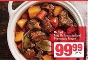 Ox Tail May Be Imported And Previously Frozen-Per Kg
