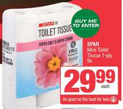 Spar Mini Toilet Tissue 1-ply-9s Pack