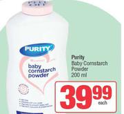 Purity Baby Cornstarch Powder-200ml 