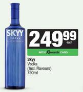 Skyy Vodka (Incl.Flavours)-750ml Each