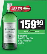 Belgravia London Dry Gin (Incl.Variants)-750ml Each