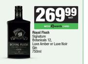 Royal Flush Signature Botanicals 12, Luxe Amber Or Luxe Noir Gin-750ml Each