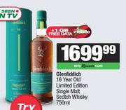 The Glenlivet 16 Year Old Limited Edition Single Malt Scotch Whisky-750ml 