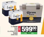Corona Extra Cans 2 x 6 x 410ml Plus Corona Cooler Box-For All