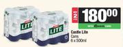 Castle Lite Cans-For 2 x 6 x 500ml
