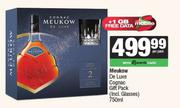Meukow De Luxe Cognac Gift Pack (Incl. Glasses)-750ml Per Pack