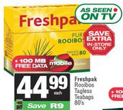 Freshpak Rooibos Tagless Teabags-80's Each